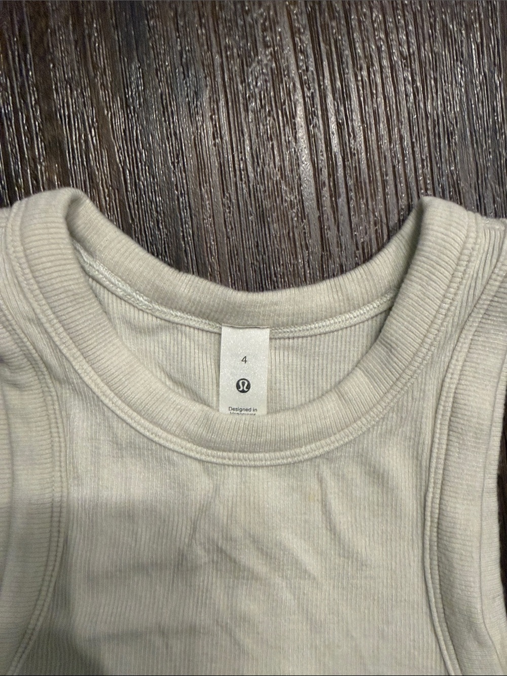 lululemon athletica Cream Ribbed Racerback Tank - Picture 2 of 4